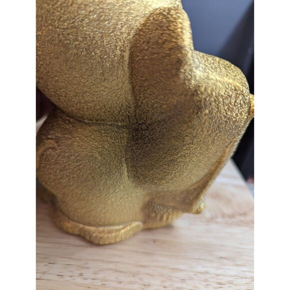 Ceramic Gold Fleck Monkey Bank - Year of the Monkey piggy bank 7 inch red tie - Picture 9 of 10